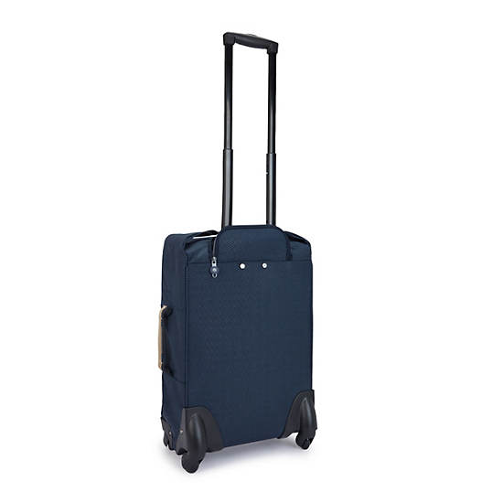 Kipling Darcey Small Printed Carry-On Rolling Suitcases Endless Blue Embossed | CA 1741NW